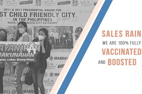 Sales Rain: We are 100% Fully Vaccinated and Boosted
