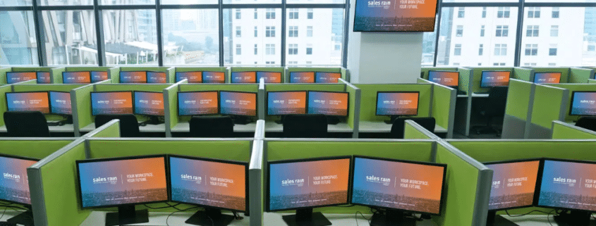 professionals work from a co-working space in BGC